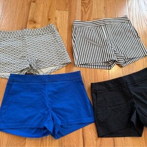 Express Women's High Waist Shorts - Black, Blue, Patterned, Striped